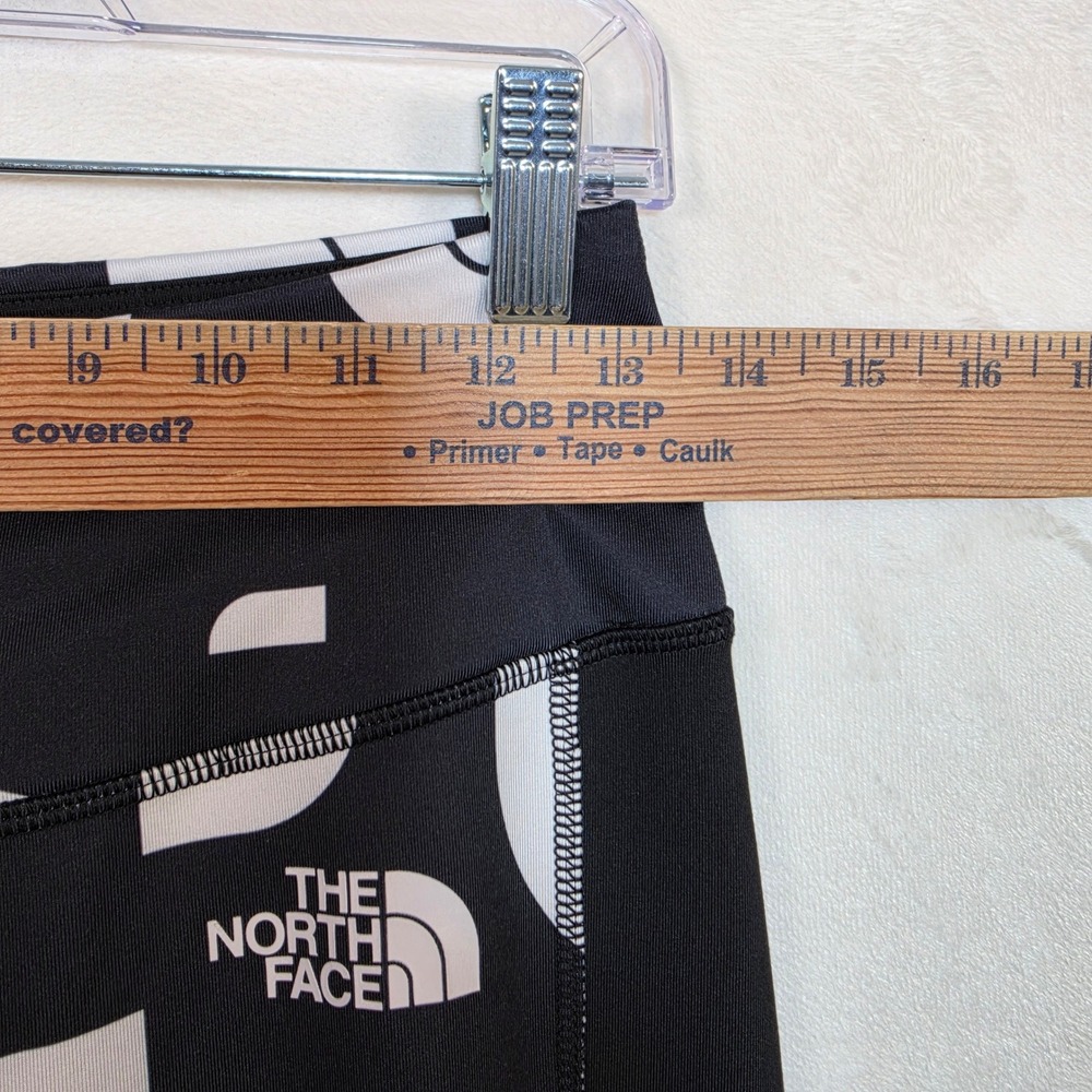 The North Face Leggings Womens M Black White Athleisure Geometric Crop 25" Yoga - Picture 4 of 16